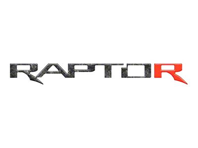 Tailgate Emblem Insert Letters; Forged Carbon Fiber with Code Orange R (24-26 Ranger Raptor)