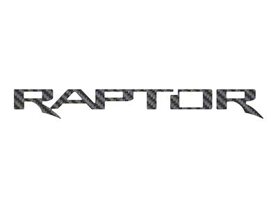 Tailgate Emblem Insert Letters; Raw Carbon Fiber (24-25 Ranger Raptor)
