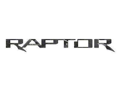 Tailgate Emblem Insert Letters; Reflective Black Shadow (24-25 Ranger Raptor)