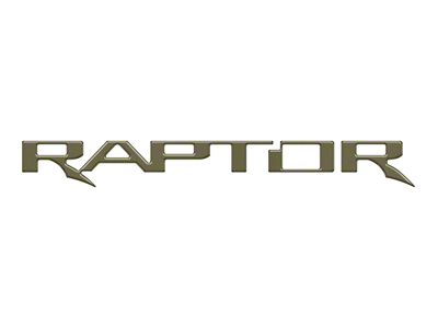Tailgate Emblem Insert Letters; Shelter Green (24-25 Ranger Raptor)