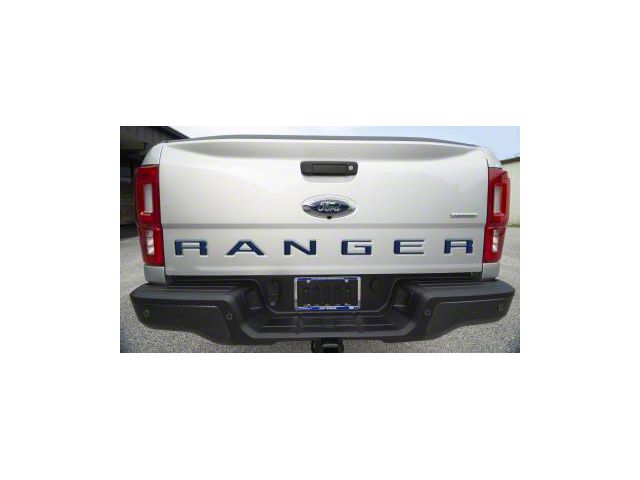 Tailgate Insert Letters; Blue Jeans Metallic (19-23 Ranger)