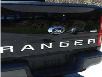 Tailgate Insert Letters; Chrome Mirror (19-23 Ranger)