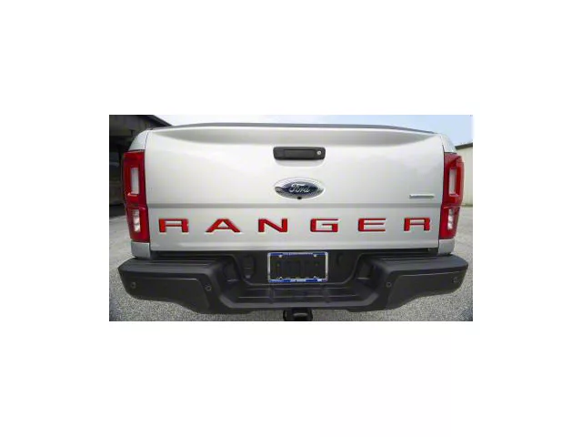 Tailgate Insert Letters; Gloss Red (19-23 Ranger)