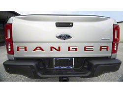 Tailgate Insert Letters; Matte Red (19-23 Ranger)