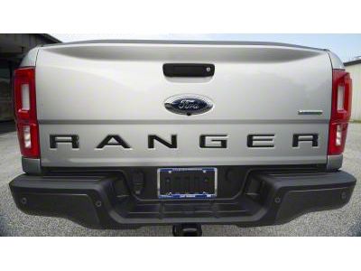 Tailgate Insert Letters; Reflective Matte Black (19-23 Ranger)