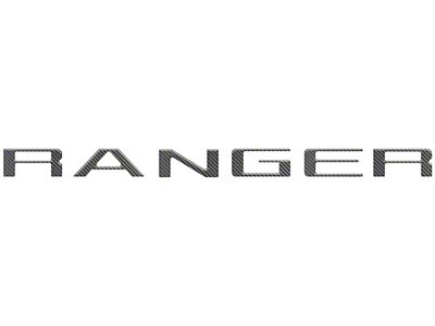 Tailgate Letter Inserts; Domed Carbon Fiber (2024 Ranger)