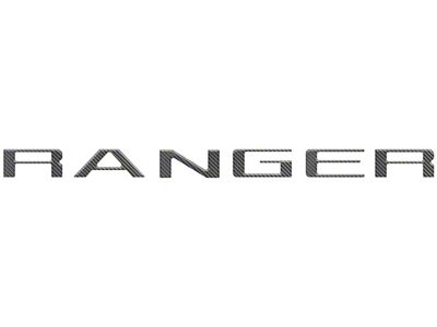 Tailgate Letter Inserts; Domed Carbon Fiber (24-25 Ranger)