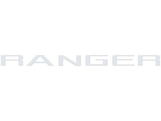 Tailgate Letter Inserts; Gloss White (2024 Ranger)