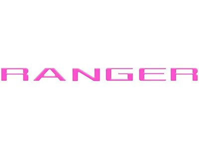 Tailgate Letter Inserts; Hot Pink (2024 Ranger)