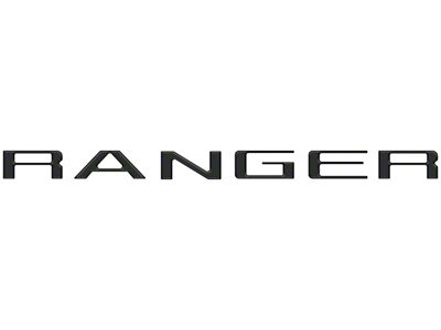 Tailgate Letter Inserts; Matte Black (24-25 Ranger)