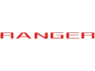 Tailgate Letter Inserts; Race Red (2024 Ranger)