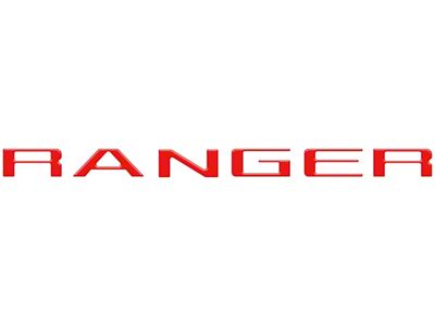 Tailgate Letter Inserts; Race Red (24-25 Ranger)