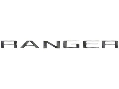 Tailgate Letter Inserts; Raw Carbon Fiber (2024 Ranger)