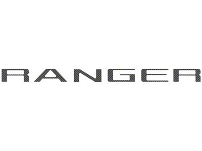 Tailgate Letter Inserts; Raw Carbon Fiber (24-25 Ranger)