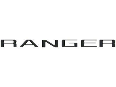 Tailgate Letter Inserts; Reflective Black Topo (24-25 Ranger)