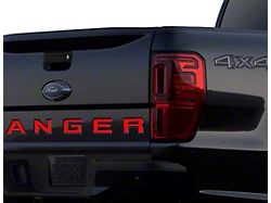 Tailgate Letter Vinyl Inserts; Matte Black (19-23 Ranger)