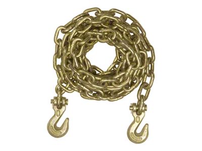 Transport Binder Safety Chain with Two Clevis Hooks; 14-Foot; 18,800 lb.