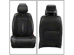 Voris Series Front Seat Covers; Black (Universal; Some Adaptation May Be Required)