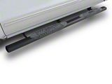 Raptor Series 4-Inch Straight Oval Nerf Side Step Bars; Body Mount; Black (07-13 Sierra 1500)