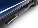 Raptor Series 4-Inch Straight Oval Nerf Side Step Bars; Body Mount; Black (14-18 Silverado 1500)