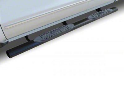 Raptor Series 4-Inch Straight Oval Nerf Side Step Bars; Body Mount; Black (14-18 Sierra 1500)