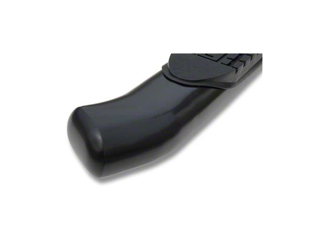Raptor Series 4-Inch OE Style Curved Oval Side Step Bars; Black (09-18 RAM 1500)