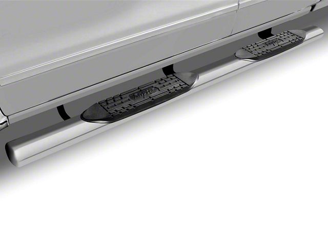 Raptor Series 5-Inch Straight Oval Side Step Bars; Polished Stainless Steel (09-18 RAM 1500)