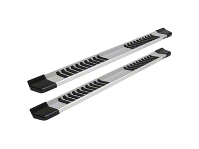 Raptor Series 6-Inch OEM Style Slide Track Running Boards; Brushed Aluminum (07-13 Silverado 1500 Extended Cab)