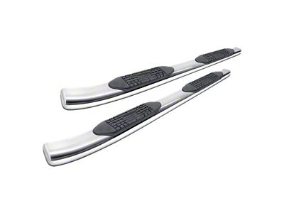 Raptor Series 4-Inch OE Style Curved Oval Side Step Bars; Polished Stainless Steel (15-22 Canyon Extended Cab)