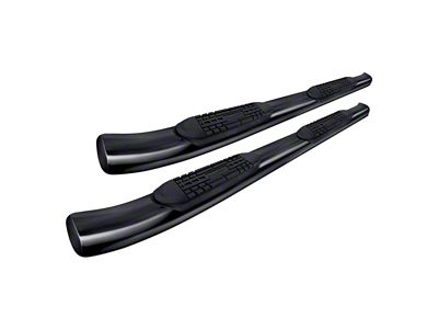 Raptor Series 5-Inch OE Style Curved Oval Side Step Bars; Black (15-22 Canyon Extended Cab)