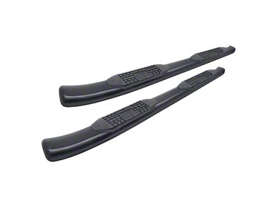Raptor Series 4-Inch OE Style Curved Oval Side Step Bars; Black (15-22 Colorado Crew Cab)