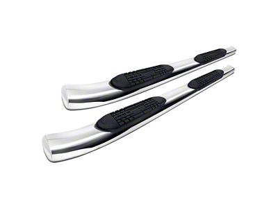 Raptor Series 5-Inch OE Style Curved Oval Side Step Bars; Polished Stainless Steel (15-22 Colorado Extended Cab)
