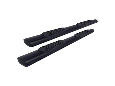 Raptor Series 5-Inch Oval Style Slide Track Running Boards; Black Textured (15-22 Colorado Crew Cab)