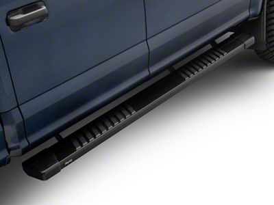 Raptor Series 6-Inch OEM Style Slide Track Running Boards; Black Textured (15-24 F-150 SuperCrew)