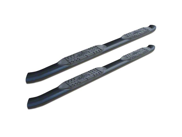 Raptor Series 5-Inch OE Style Curved Oval Side Step Bars; Black (17-24 F-350 Super Duty SuperCrew)