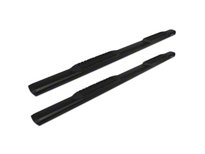 Raptor Series 5-Inch Oval Style Slide Track Running Boards; Black Textured (11-16 F-350 Super Duty SuperCrew)