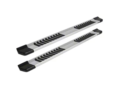 Raptor Series 6-Inch OEM Style Slide Track Running Boards; Brushed Aluminum (17-24 F-350 Super Duty Regular Cab)