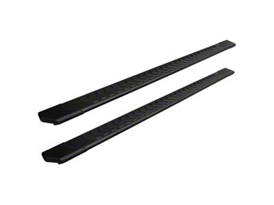 Raptor Series 5-Inch OEM Style Full Tread Slide Track Running Boards; Black Textured (19-24 RAM 1500 Quad Cab)