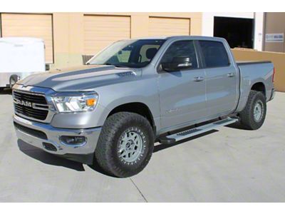 Raptor Series 6-Inch OEM Style Slide Track Running Boards; Brushed Aluminum (19-25 RAM 1500 Crew Cab)