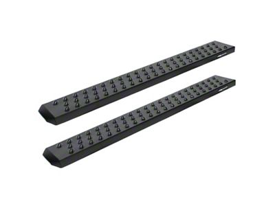 Raptor Series 6.50-Inch Sawtooth Slide Track Running Boards; Black Textured (10-25 RAM 2500 Regular Cab)