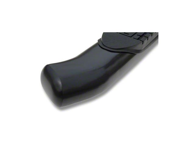 Raptor Series 4-Inch OE Style Curved Oval Side Step Bars; Black (19-24 Sierra 1500 Double Cab)