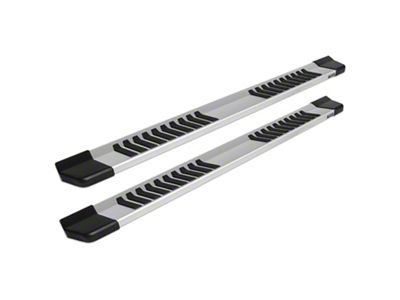 Raptor Series 6-Inch OEM Style Slide Track Running Boards; Brushed Aluminum (07-18 Sierra 1500 Extended/Double Cab)