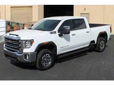 Raptor Series 6.50-Inch Sawtooth Slide Track Running Boards; Black Textured (20-25 Sierra 2500 HD Crew Cab)