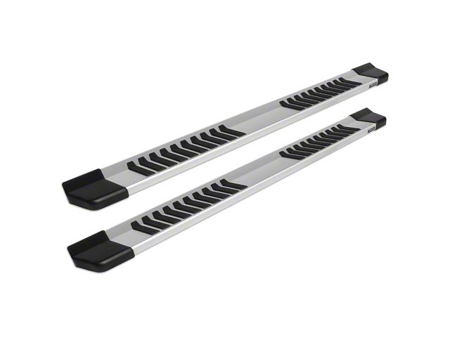 Raptor Series 6-Inch OEM Style Slide Track Running Boards; Brushed Aluminum (07-18 Silverado 1500 Extended/Double Cab)