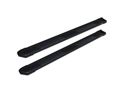 Raptor Series 6-Inch OEM Style Slide Track Running Boards; Black Textured (07-18 Silverado 1500 Extended/Double Cab)