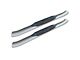 Raptor Series 4-Inch OE Style Curved Oval Side Step Bars; Polished Stainless Steel (17-24 F-250 Super Duty Regular Cab)