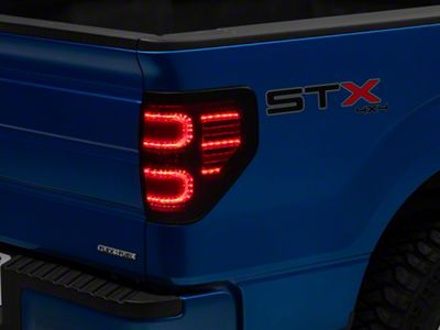 Raxiom Axial Series LED Tail Lights; Black Housing; Smoked Lens (09-14 F-150 Styleside)