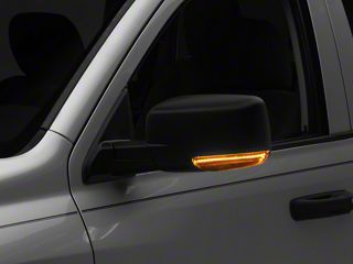 TT LED Towing Mirror Turn Signal Lights For Dodge Ram 1500, 2500, 3500 (2019-2023) - Clear Lens, Amber