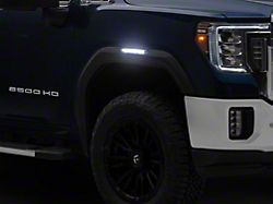 Raxiom V2 LED Side Markers; Clear Lens; White LED (20-26 Sierra 2500 HD)