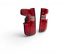 Raxiom Axial Series OE Style Replacement LED Tail Lights; Black Housing; Red Lens (19-23 Silverado 1500 w/ Factory LED Tail Lights)